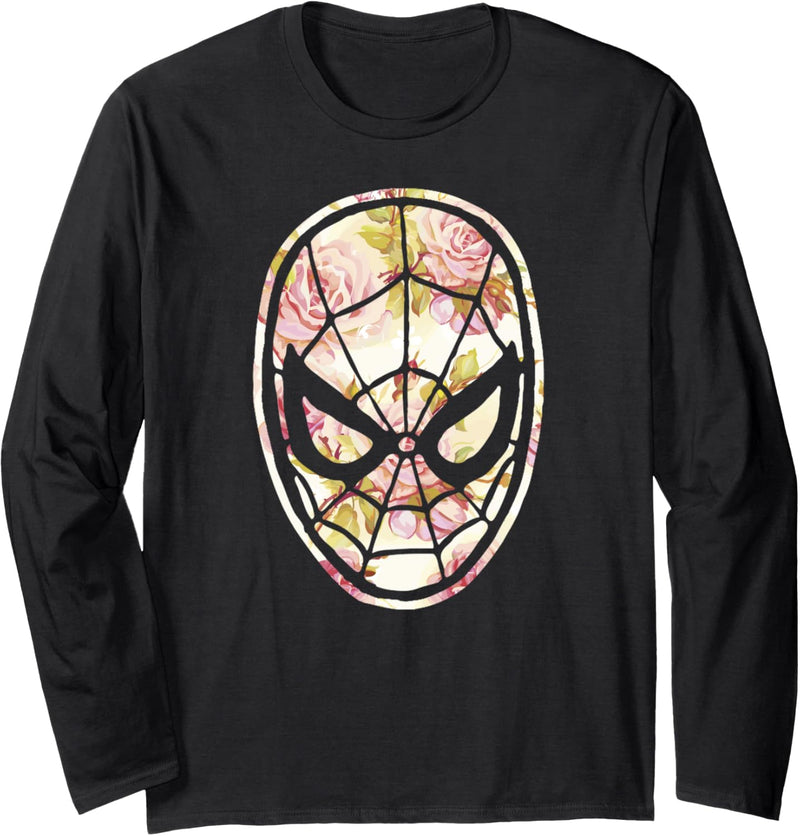 Marvel Spider-Man Pastel Floral Mask Fill Langarmshirt