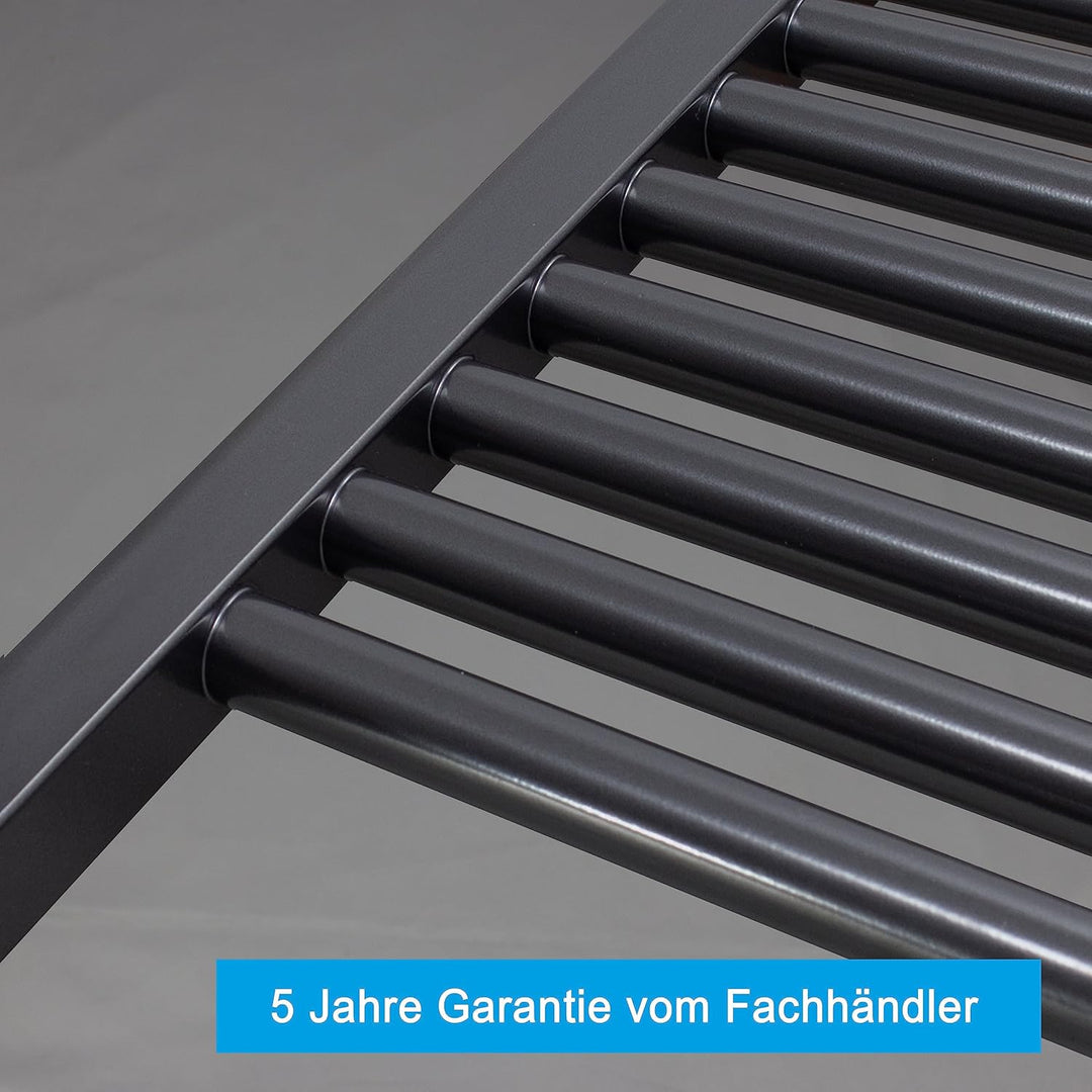 Heizkörper Badheizkörper Handtuchwärmer mit Seitenanschluss unten schwarz (1160 x 750 mm) (726 Watt