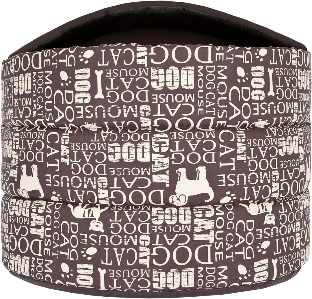 Hobbydog R3 Busnap1 Hundehütte Souffleur, Grösse 3, 55x43cm Braun Mit Wörter, L, Braun Mit Wörter BR