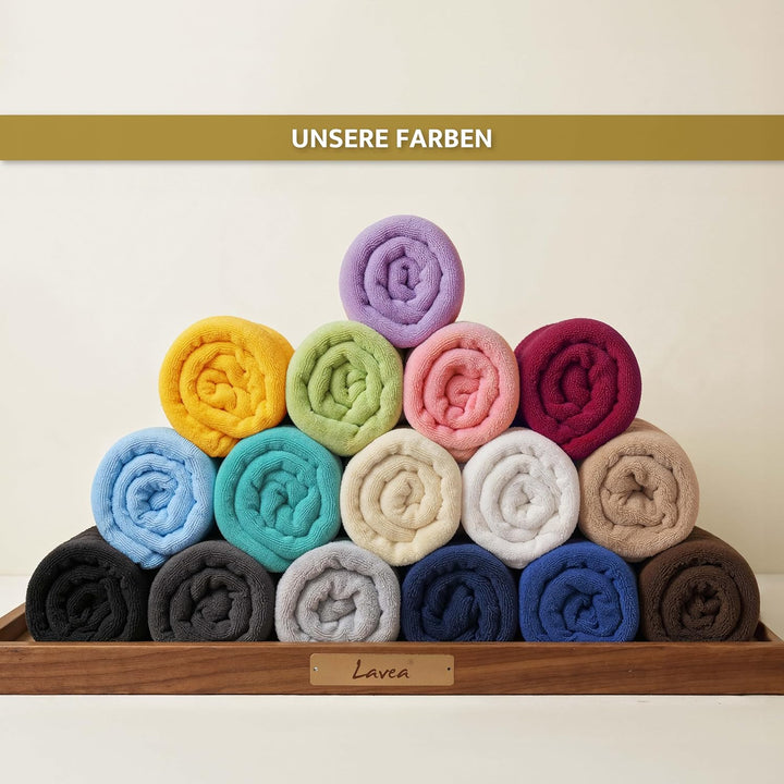 Lavea 2er Set Badematte 50x80cm, Frottierserie Elena, Delphinblau 2 x 50 x 80 cm Delphinblau, 2 x 50
