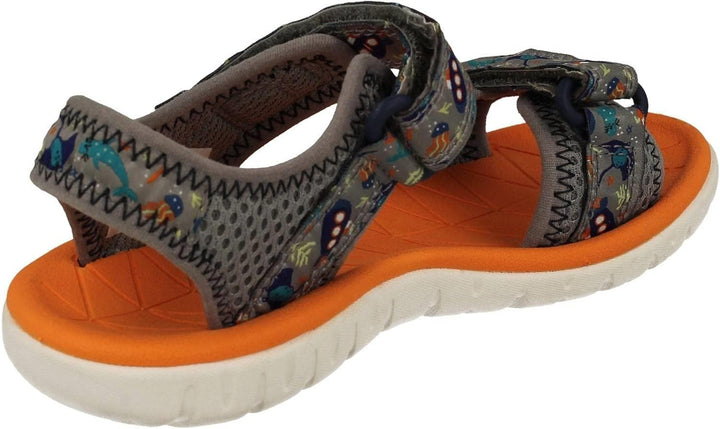 Clarks Mädchen Surfing Tide K Sandal 29.5 EU Grau, 29.5 EU Grau