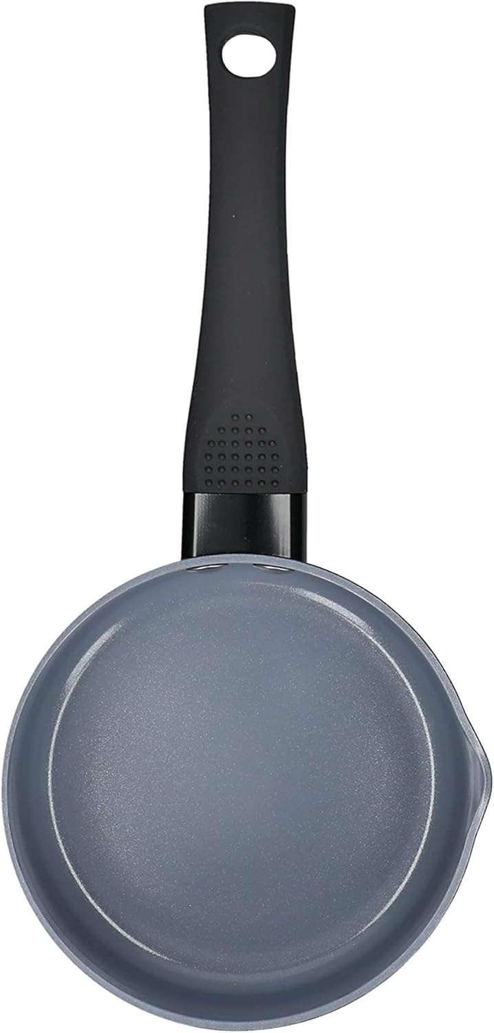 MASTER CLASS Milchtopf Porzellanbeschichtet 14cm aus Aluminium in Silber, 12 x 17 x 22 cm 14 cm, 14