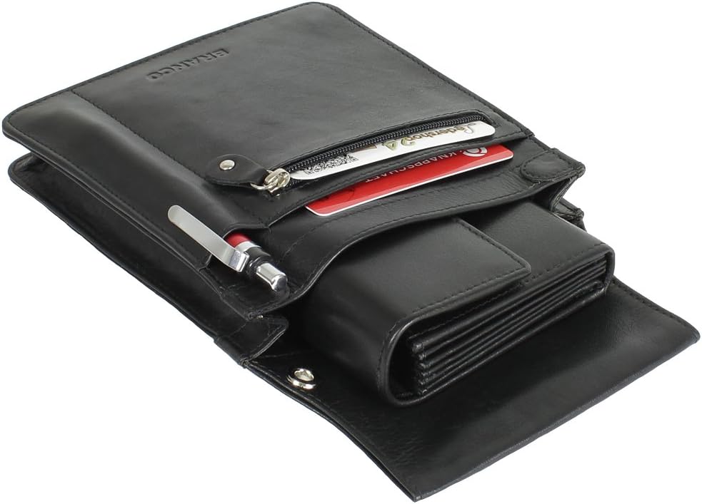 Ledershop24 XXL Profi Holster Halfter ECHT Leder KELLNERHOLSTER Gastronomie KELLNERTASCHE GÜRTELTASC