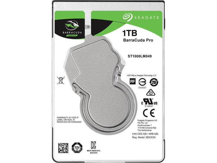 Seagate BarraCuda Pro, interne Festplatte 1 TB HDD, 2.5 Zoll, 128 MB Cache, SATA 6 Gb/s, silber, Mod