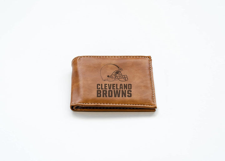 Rico Industries NFL Geldbörse mit Lasergravur, Braun Cleveland Browns, Cleveland Browns
