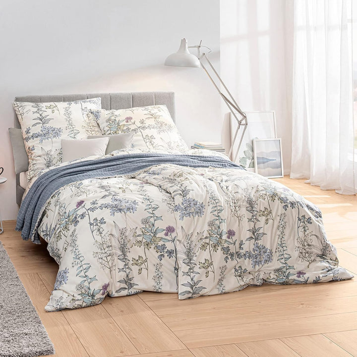 ESTELLA Mako Interlock Jersey Bettwäsche Alisa bleu 1 Bettbezug 155 x 220 cm + 1 Kissenbezug 80 x 80