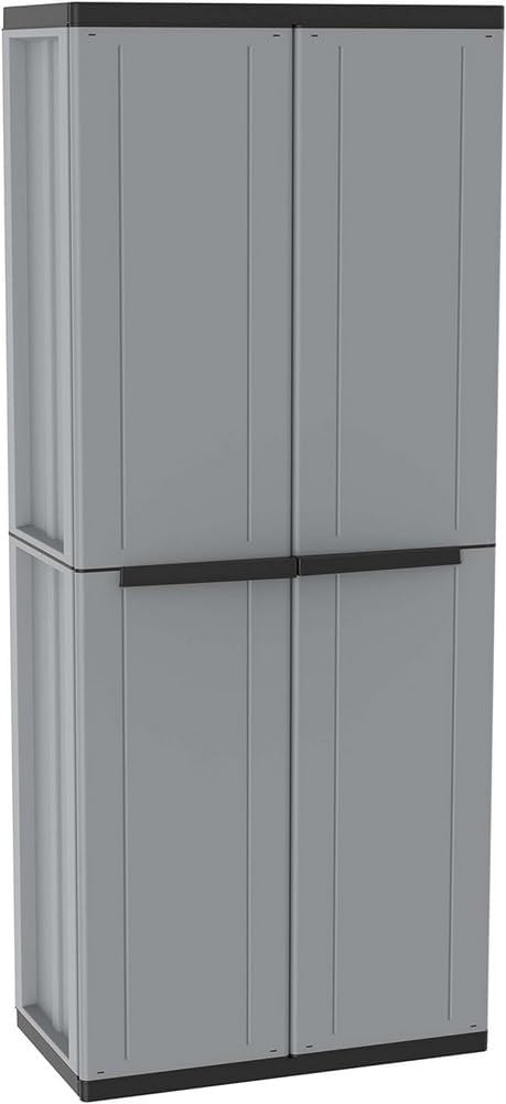 Terry, Jline 368 , Besenschrank mit 2 Türen, Innenregal mit 4 Einlegeböden, für den Innen- und Ausse