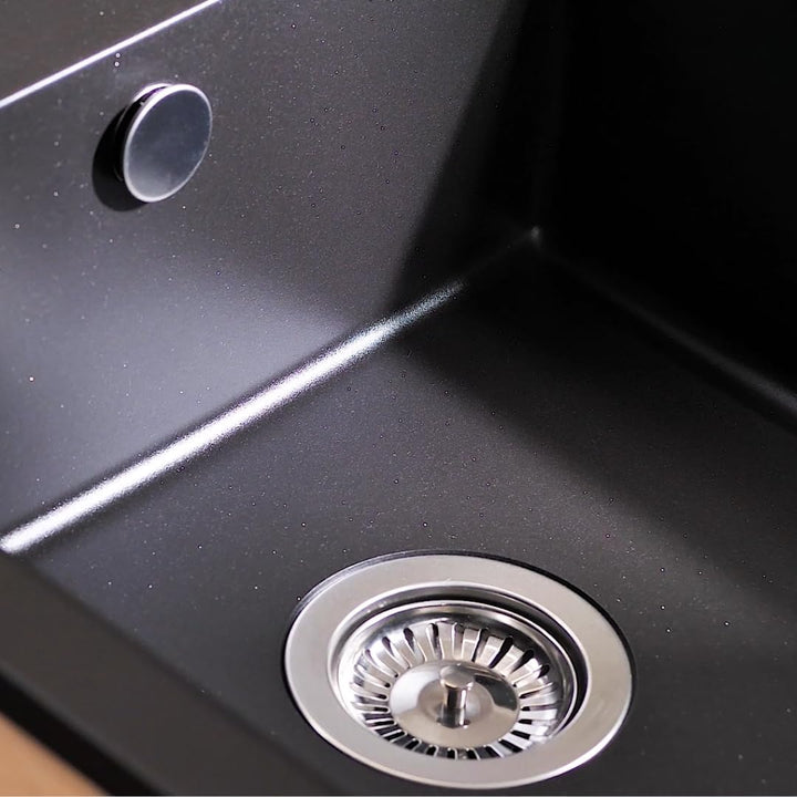 GRANMASTER Automatischer Platzsparender 1-Kammer-Siphon mit überlauf - Ablaufgarnitur für Spüle - Ma