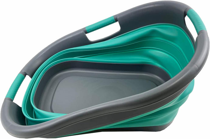 SAMMART 40L zusammenklappbarer Wäschekorb aus Kunststoff – faltbarer Pop-Up-Aufbewahrungsbehälter/Or