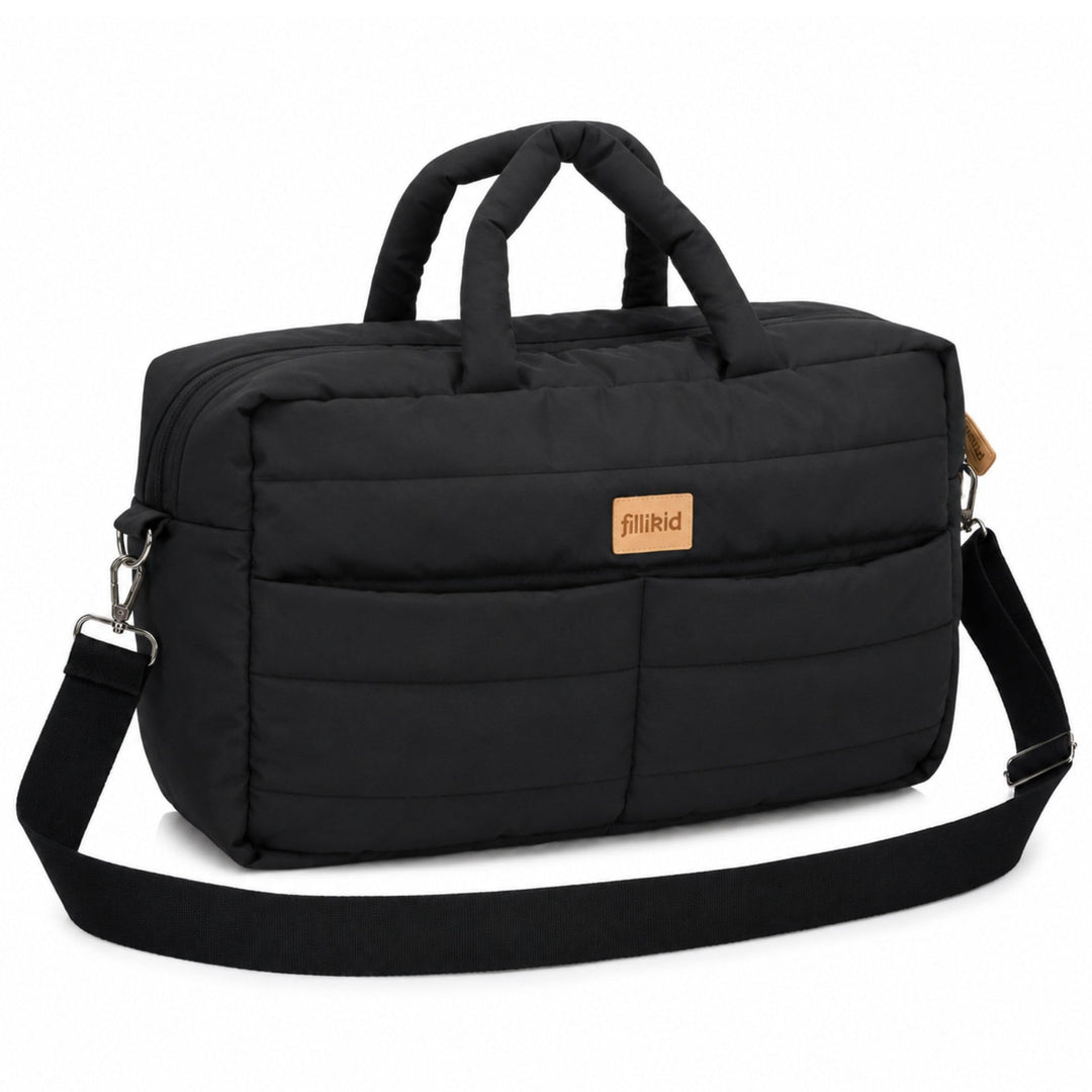 Fillikid Wickeltasche Toulouse Exklusiv | Inkl. Wickelauflage | Grosse Windeltasche mit Schultergurt