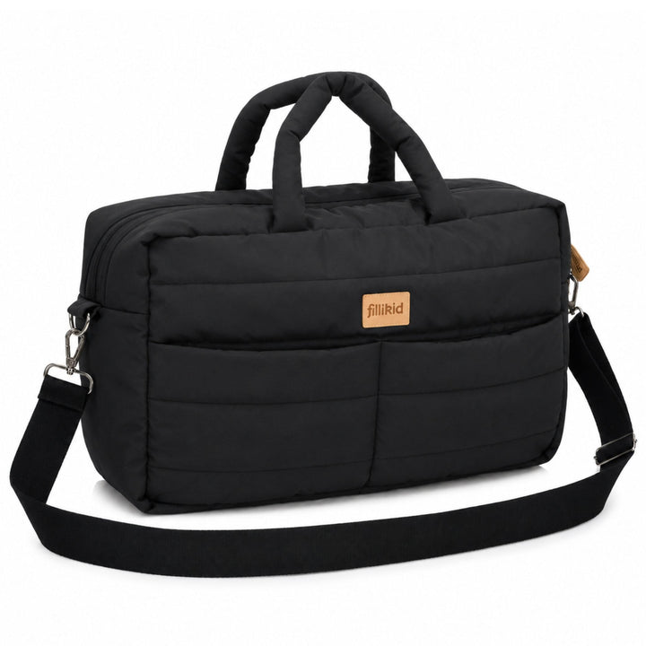Fillikid Wickeltasche Toulouse Exklusiv | Inkl. Wickelauflage | Grosse Windeltasche mit Schultergurt