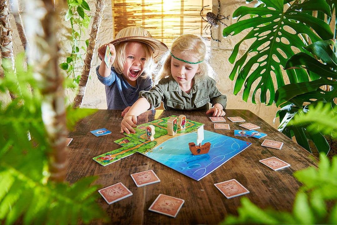 HABA 303407 Karuba Junior Gesellschaftsspiel für Kinder, kooperatives und strategisches Abenteuerspi