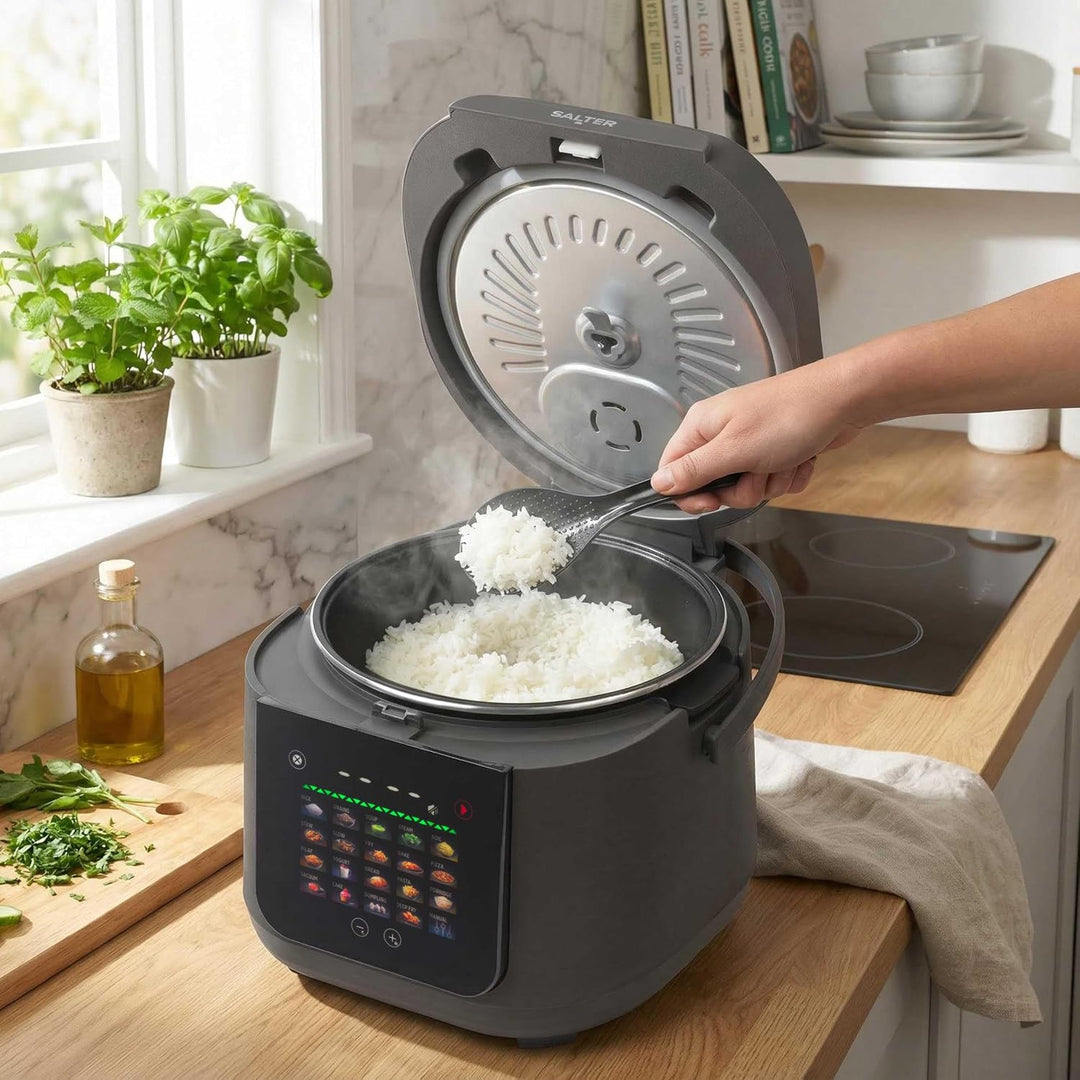 Salter 5-Liter Multikocher – 20 Voreinstellungen &amp; 12-Stunden-Warmhaltefunktion, LED-Touchscreen, PF