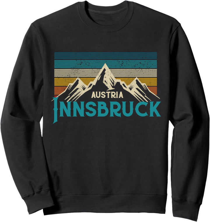 Innsbruck Österreich Vintage Berge Alpen Ski Souvenir Sweatshirt
