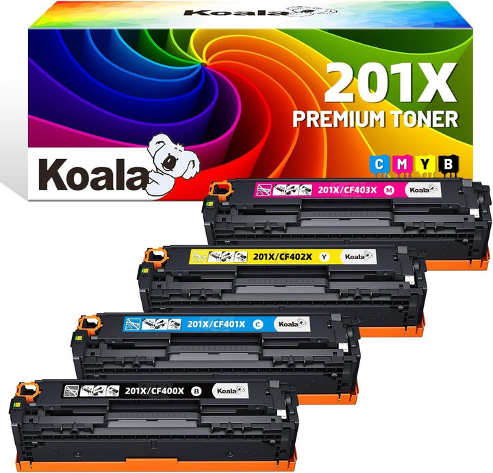 Koala 201X Toner Kompatible für HP 201X 201A CF400X CF400A CF401X CF402X CF403X für Color LaserJet P