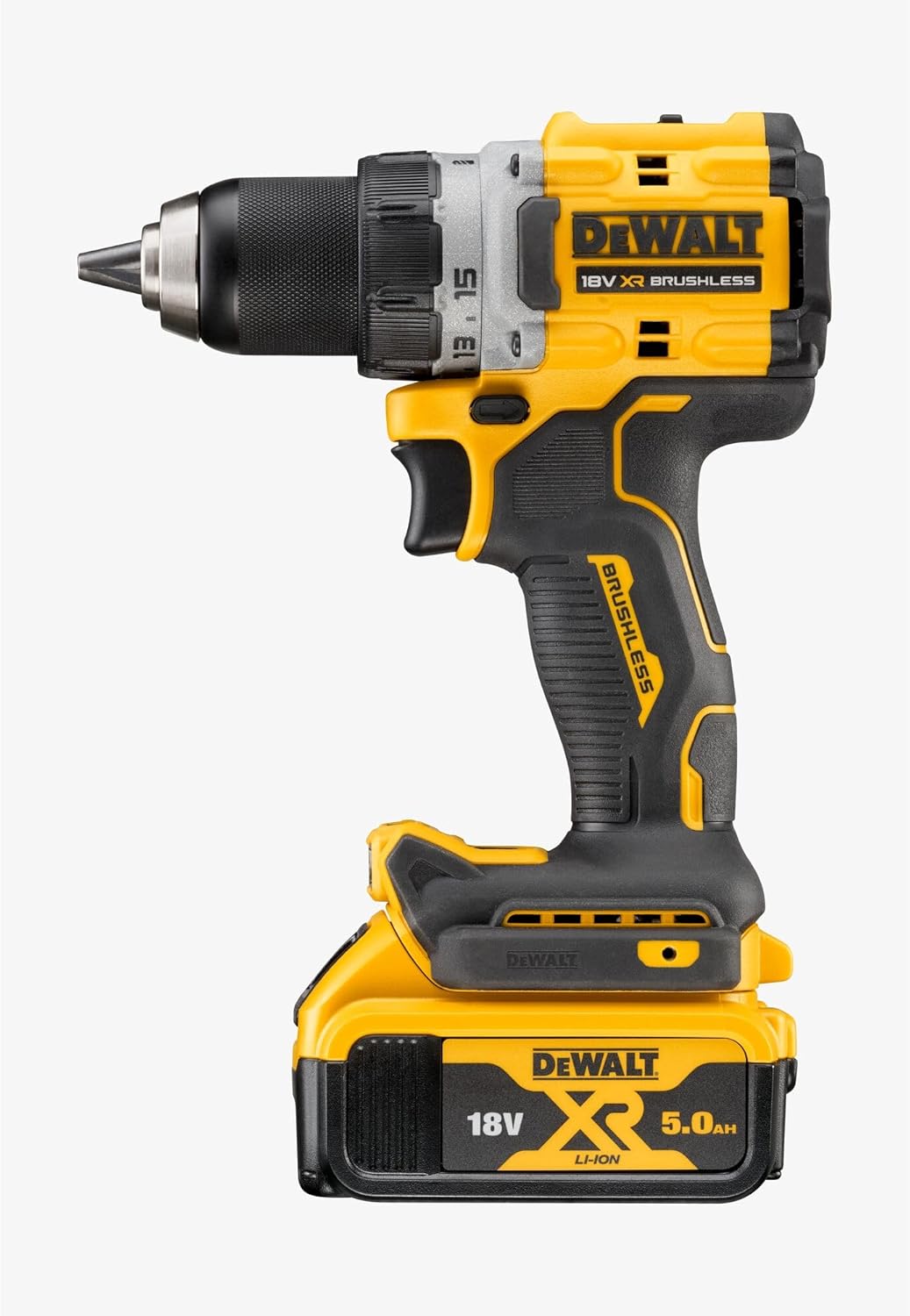 Dewalt 18 Volt 2-Gang Akku Bohrschrauber DCD800P2T (kraftvolles 2-Gang Vollmetall-Getriebe, bürstenl
