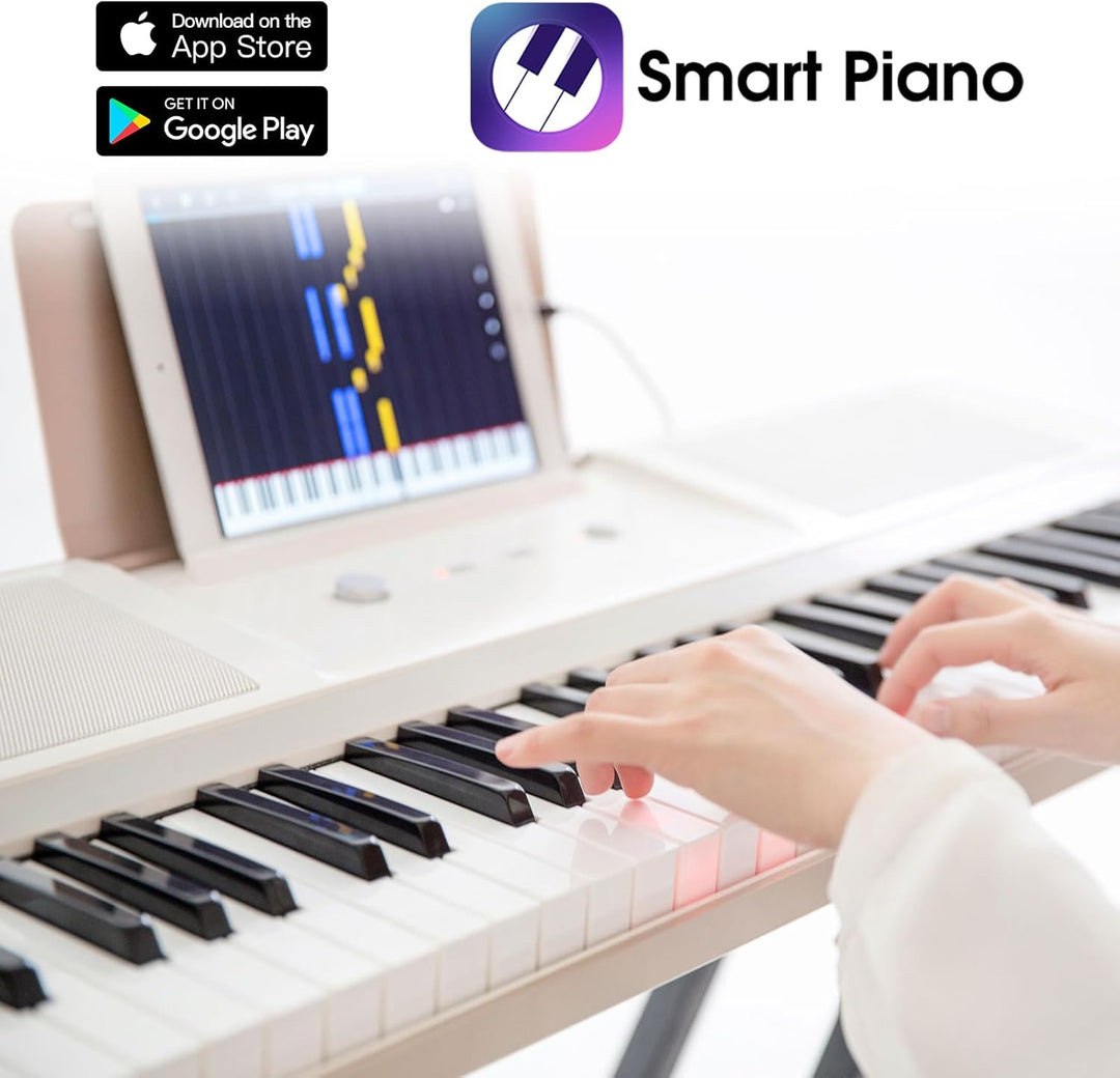 The ONE Smart Keyboard Light, 61 Tasten E-Piano mit Anschlagdynamik, tragbares Keyboard für Anfänger