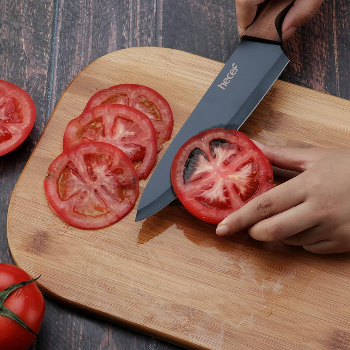 hecef Küchenmesser Set 5 Teilig, Professionelle Scharfe Kochmessersets, Messer-Set aus Edelstahl mit