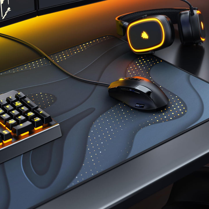 TITANWOLF - XXL Speed Gaming Mauspad 900 x 400mm - XXL Mousepad - Tischunterlage Large Size - verbes