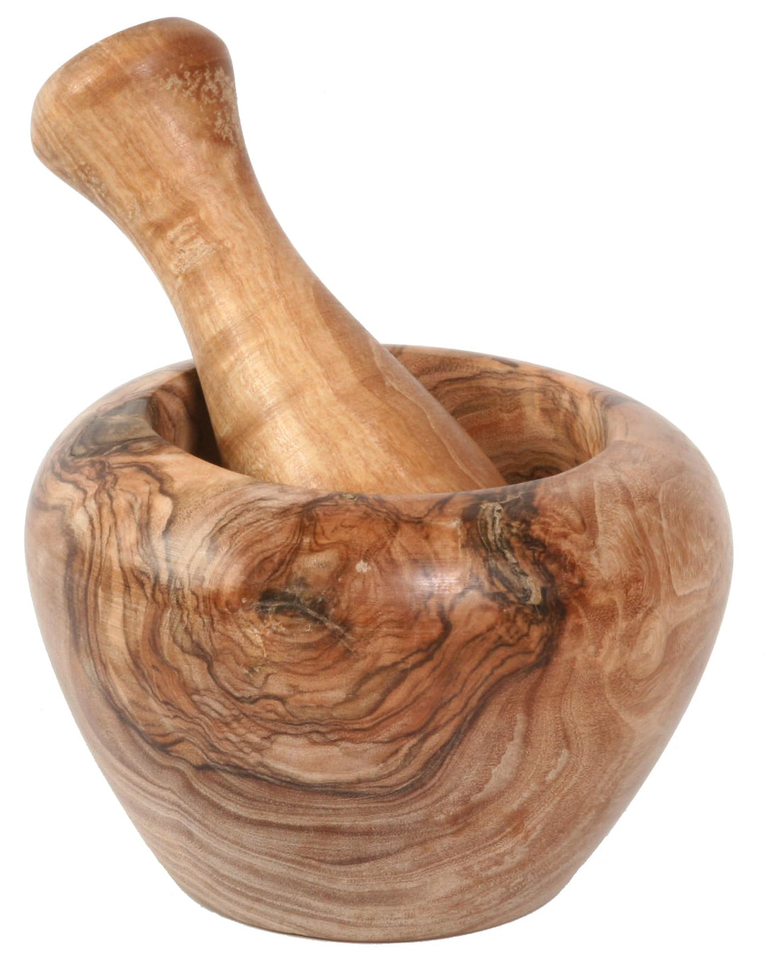 Mörser klein Olivenholz Durchmesser 8,5 cm