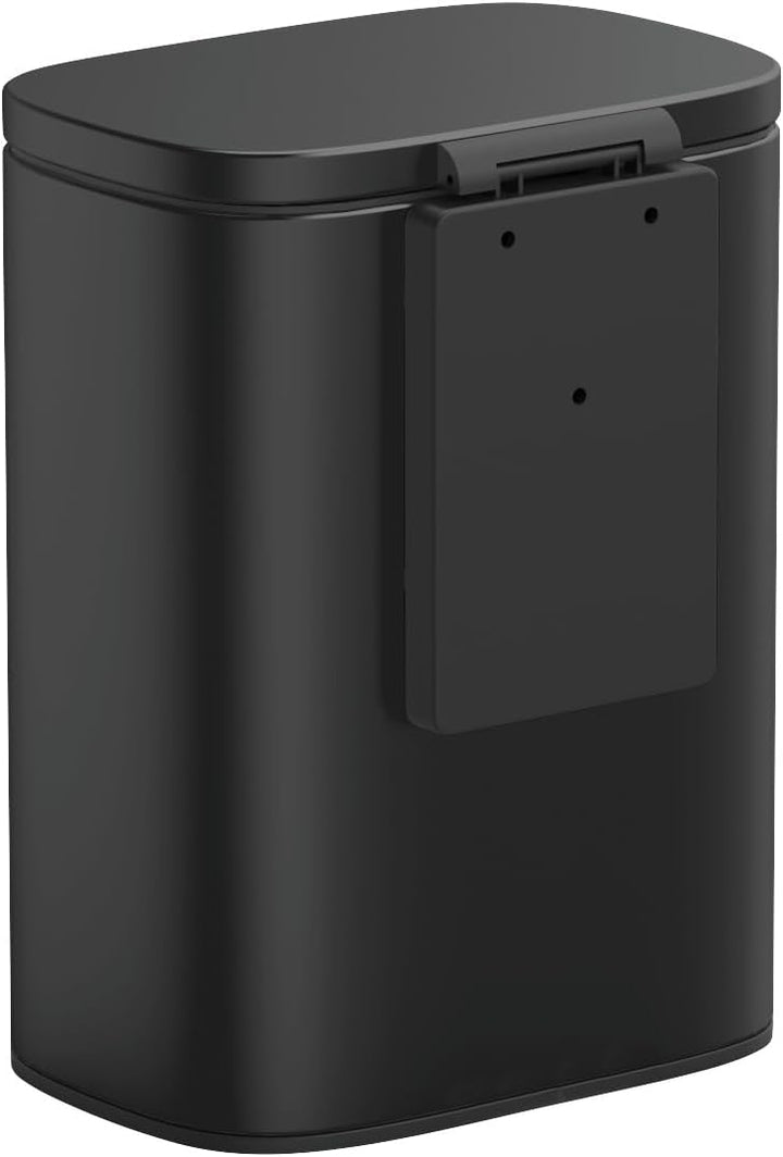 WENKO Wand-Kosmetikeimer Sare 5 Liter, Mülleimer mit Deckel und Easy-Close Absenkautomatik, Badezimm