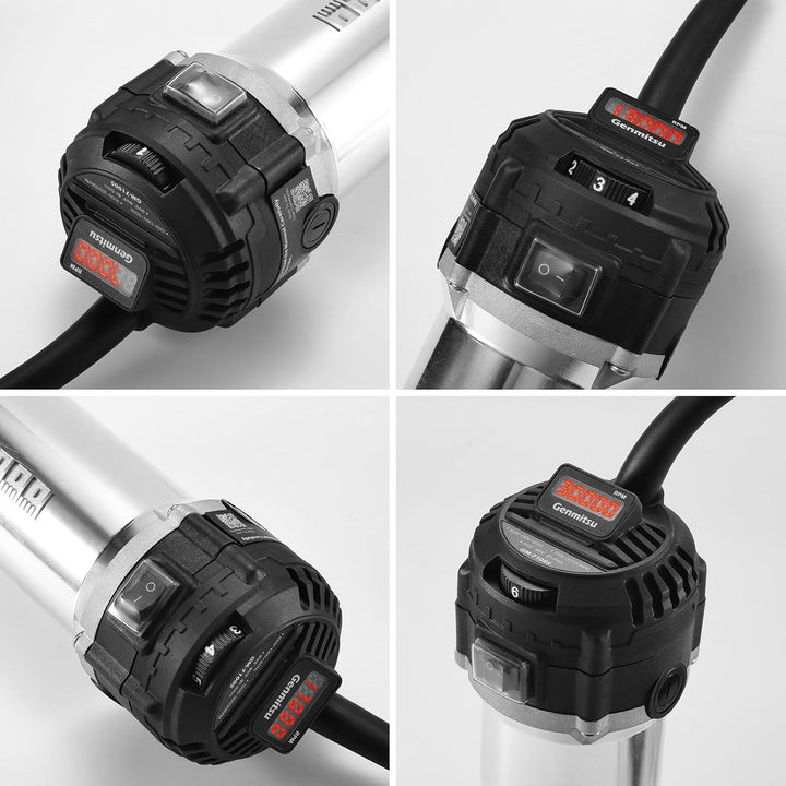 Genmitsu 710W CNC-Kompaktfräse, 65 mm Durchmesser, Spindelmotor mit LCD-Digitalanzeige, 6 einstellba