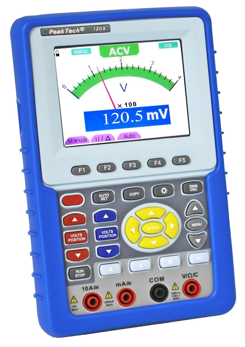 PeakTech - Speicheroszilloskop (20MHz) & True-RMS-Multimeter mit USB-Schnittstelle, 2-Kanal (20MHz)