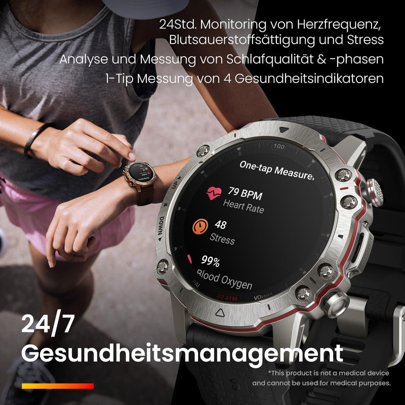 Amazfit Falcon Outdoor Smartwatch mit Dual-Band GPS, Smarter Sportcoach, Trainingsvorlagen, 150 Spor