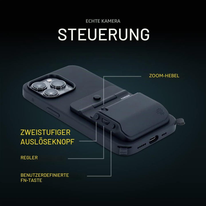 FJORDEN Plus Bundle für iPhone 14 Pro Max – inklusive Kameragriff Handyhülle (MagSafe kompatibel) –