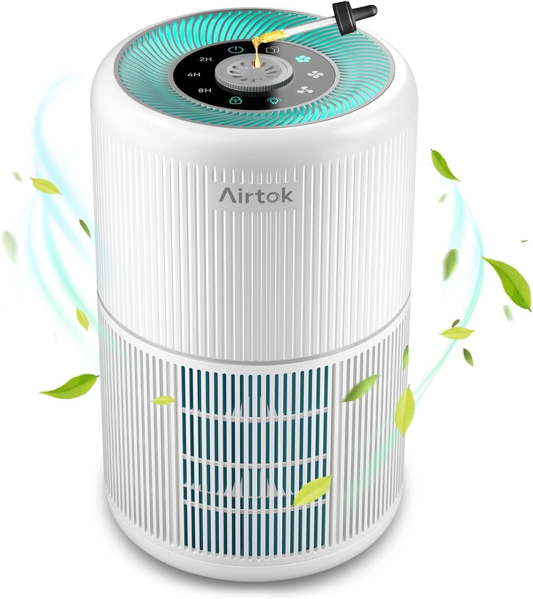 AIRTOK Luftreiniger mit Aromatherapie Funktion, Luftreiniger Allergiker 4-Stufen Luftfilter kann 99,