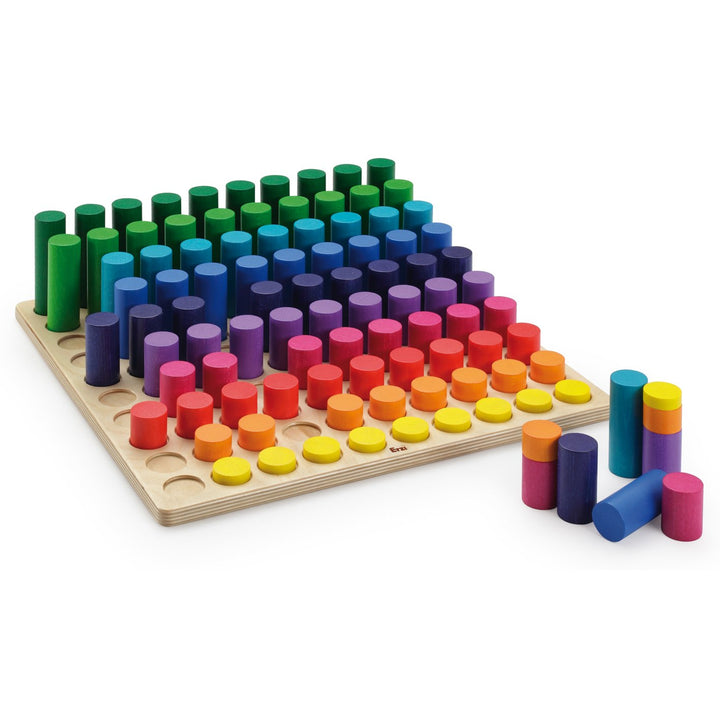 Erzi 42001 Lernspiel Mengenlehre aus Holz, Lernmaterial, Geometrische Formen, Kreativität