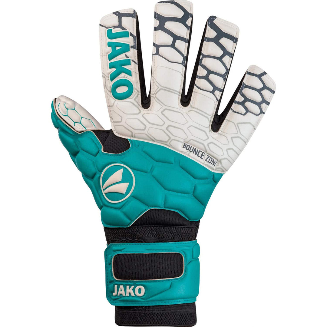 JAKO Prestige Supersoft Negative Cut Torwart-handschuh 8.5 türkis/anthrazit, 8.5 türkis/anthrazit