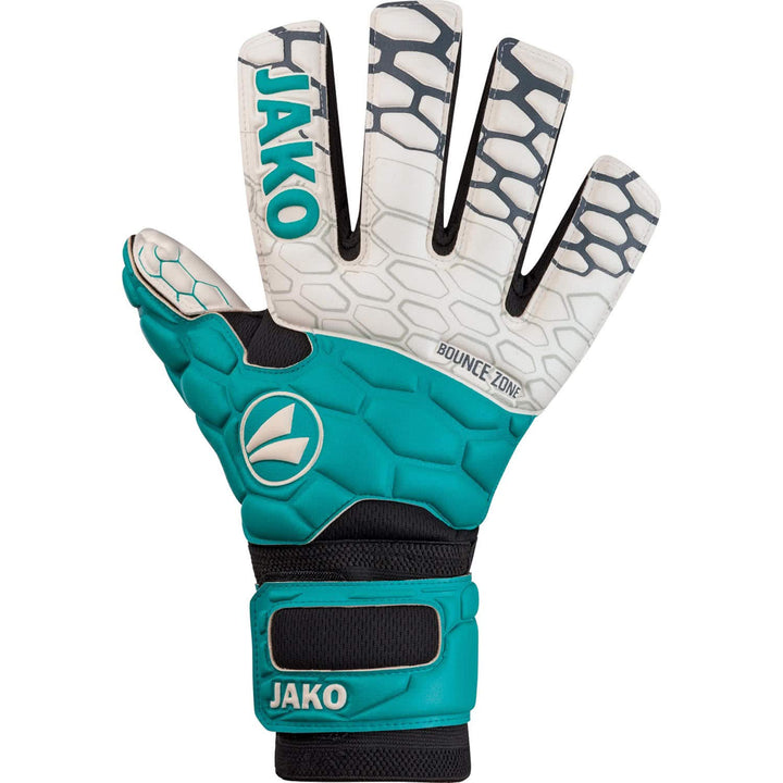 JAKO Prestige Supersoft Negative Cut Torwart-handschuh 12 türkis/anthrazit, 12 türkis/anthrazit