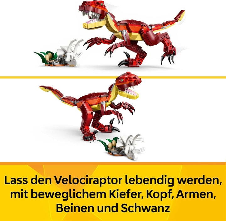LEGO Creator 3-in-1-Set Wilder Dinosaurier - Dino Spielzeug für Kinder - Dinosaurier Modellbau Bause