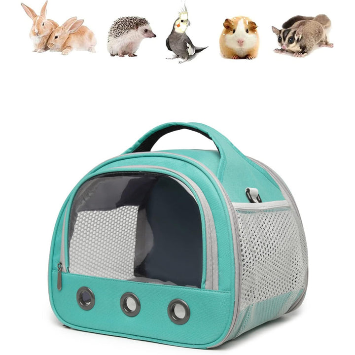 SOONHUA Tragetasche für kleine Tiere, Haustier-Reisetasche, tragbar, für Meerschweinchen, mit transp