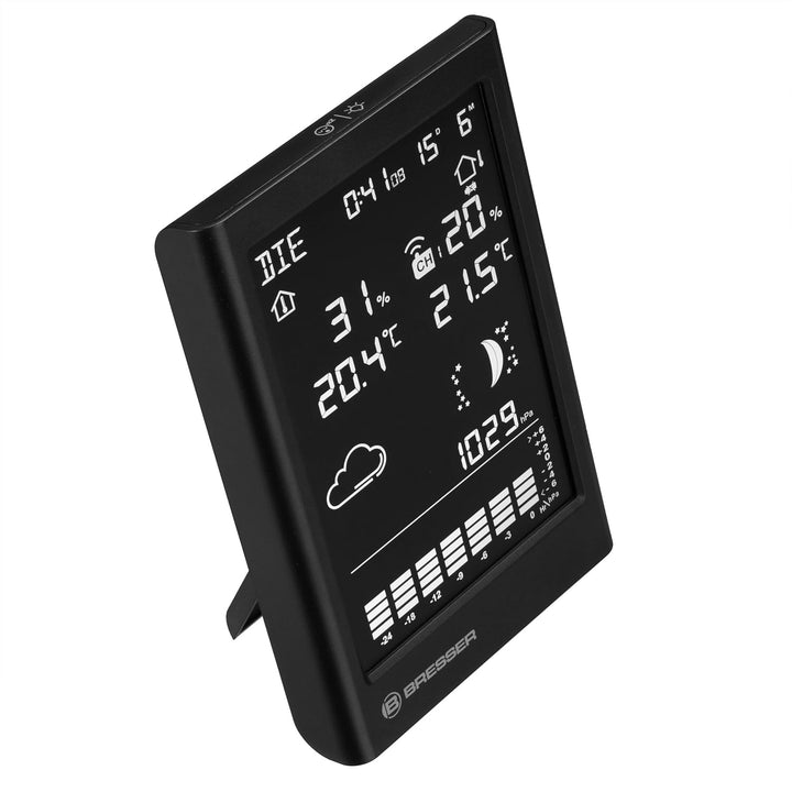 Bresser Funk-Wetterstation mit Aussensensor Wettervorhersage Thermo-Hygro Barometer Display