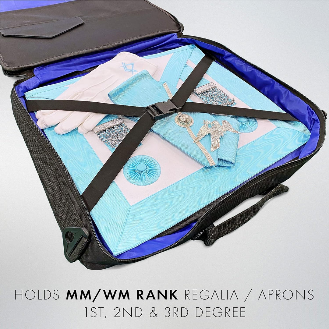 THE MASONIC COLLECTION Hochwertige weiche Tasche für Insignien/Schürzenhalter Schultertasche Leder M