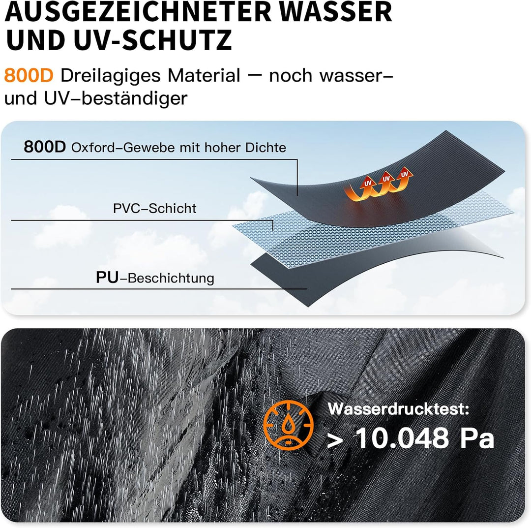 800D Fahrradabdeckung Heckträger für 2 Fahrräder, Fahrradabdeckung für Transport Wasserdichtes &amp; Hea