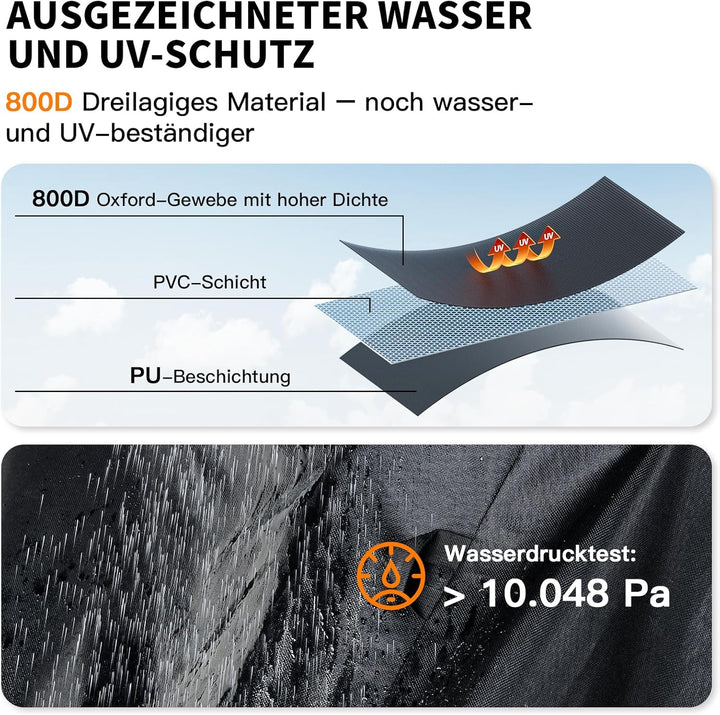 800D Fahrradabdeckung Heckträger für 2 Fahrräder, Fahrradabdeckung für Transport Wasserdichtes &amp; Hea