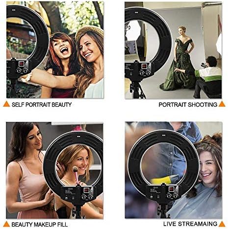 GVM LED Ringleuchte mit stativ, 3200K-5600K 36cm led ringlicht für Selfie Titok Vlog YouTube Make up