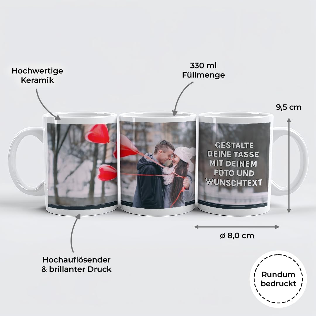 Personalisierte Tasse | personalisiert mit Foto oder Text | Tasse mit Bild | Geschenkidee | Fototass