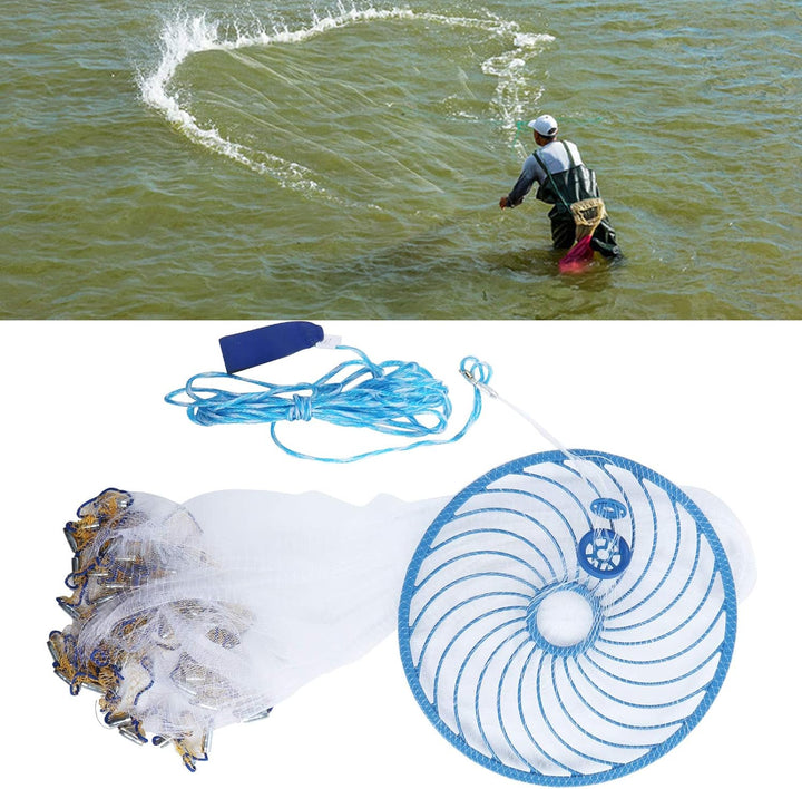 Wurfnetz Zum Fischen, Tragbares Fischernetz, Nylon Mesh Fischnetz zum Fangen von Angelnetz Angelzube