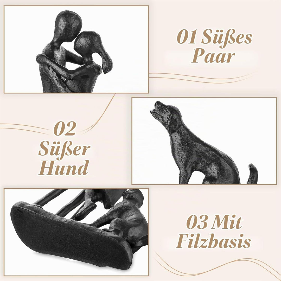 Sziqiqi Eisen Jahrestag Geschenke für Sie - Paar Liebe Skulptur Eisen Jahrestag Geschenk für Paar Fr