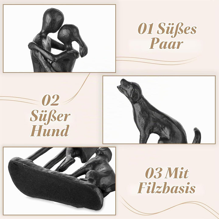 Sziqiqi Eisen Jahrestag Geschenke für Sie - Paar Liebe Skulptur Eisen Jahrestag Geschenk für Paar Fr