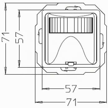 Kopp 805800010 Europa Infra Control 2D 180° UP IP20 Weiss Single, Weiss Single