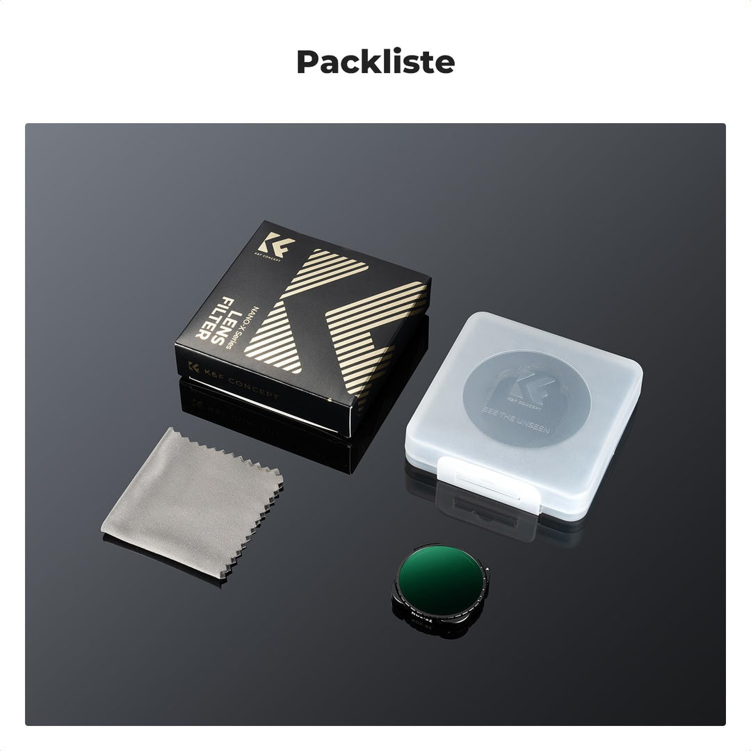 K&F Concept Variable ND2-32 Filter Kompatibel mit GoPro Hero 13 Schwarz, Neutraldichte Zubehör Light
