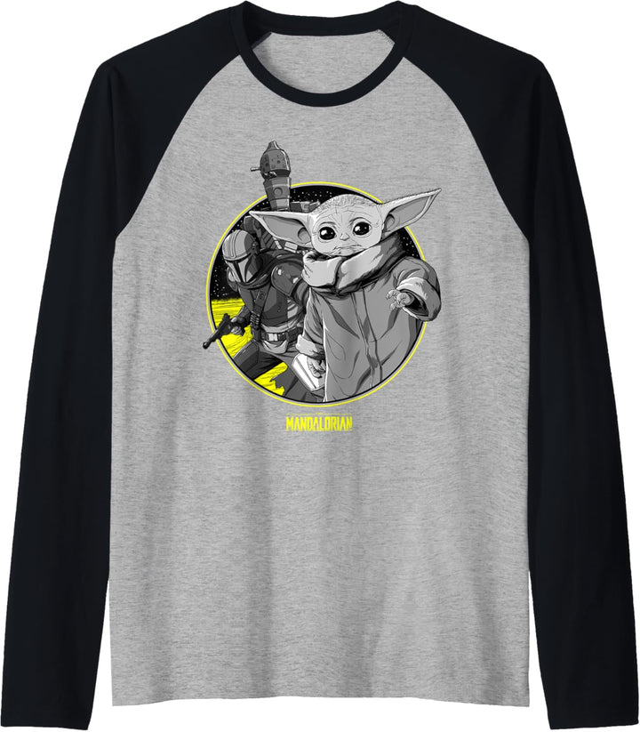 Star Wars The Mandalorian The Child IG-11 Group Shot Raglan