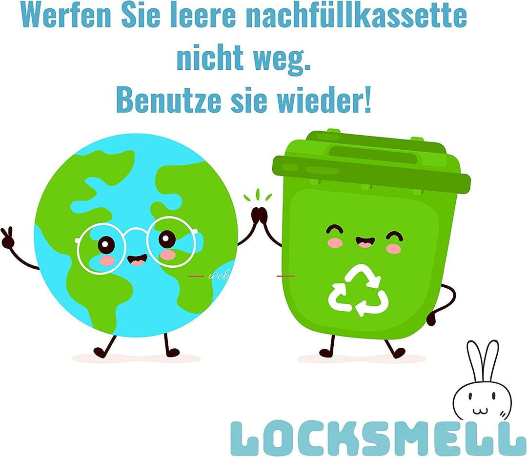LOCKSMELL Nappy Bin Liner Compatible with Tommee Tippee Bin cartridges| Made From Recycled Materials
