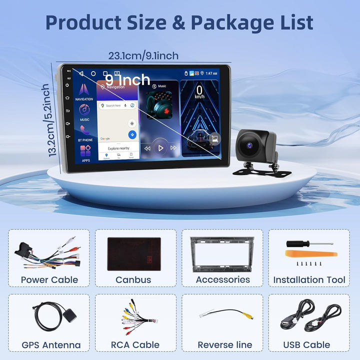 Hikity [4+64GB] Android 15 Autoradio für Opel Astra H/Zafira B/Corsa C D 2006-2010 Radio CarPlay And