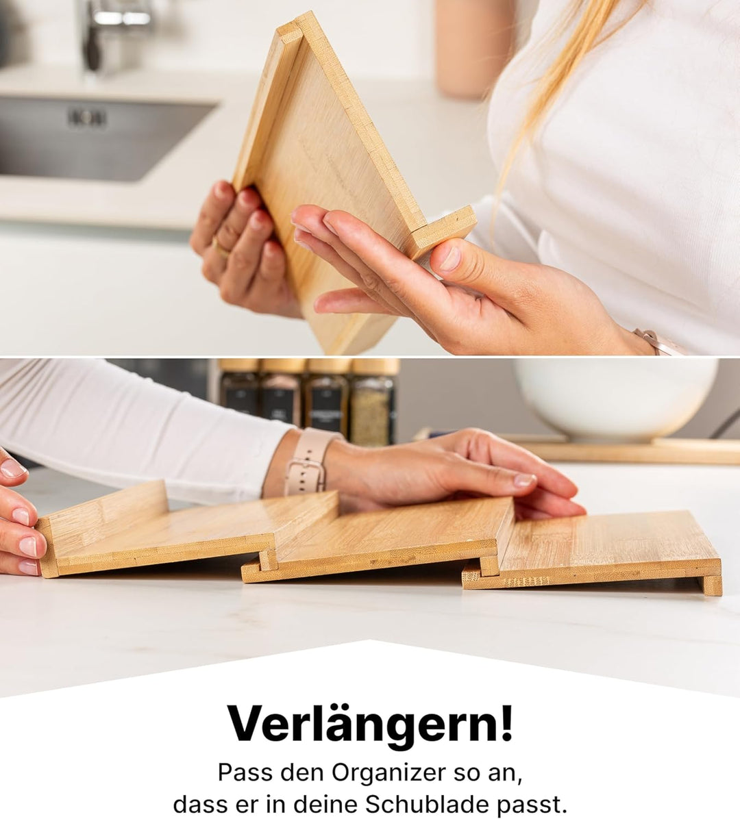 Deco haus® Gewürzregal Schublade [MIT 24 GEWÜRZGLÄSER & ETIKETTEN] - Gewürz Organizer Schublade - Ge